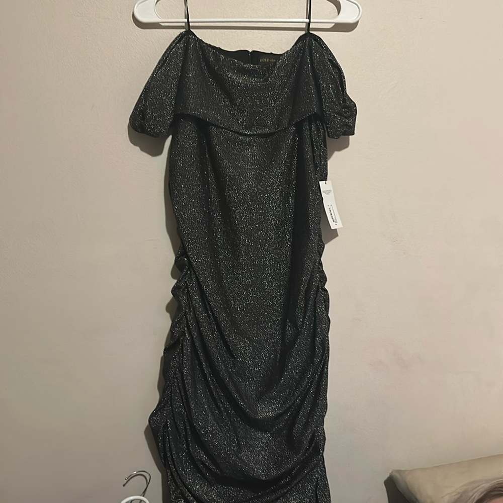 BEAUTIFUL BLACK SPARKLING BOLD ELEMENTS DRESS